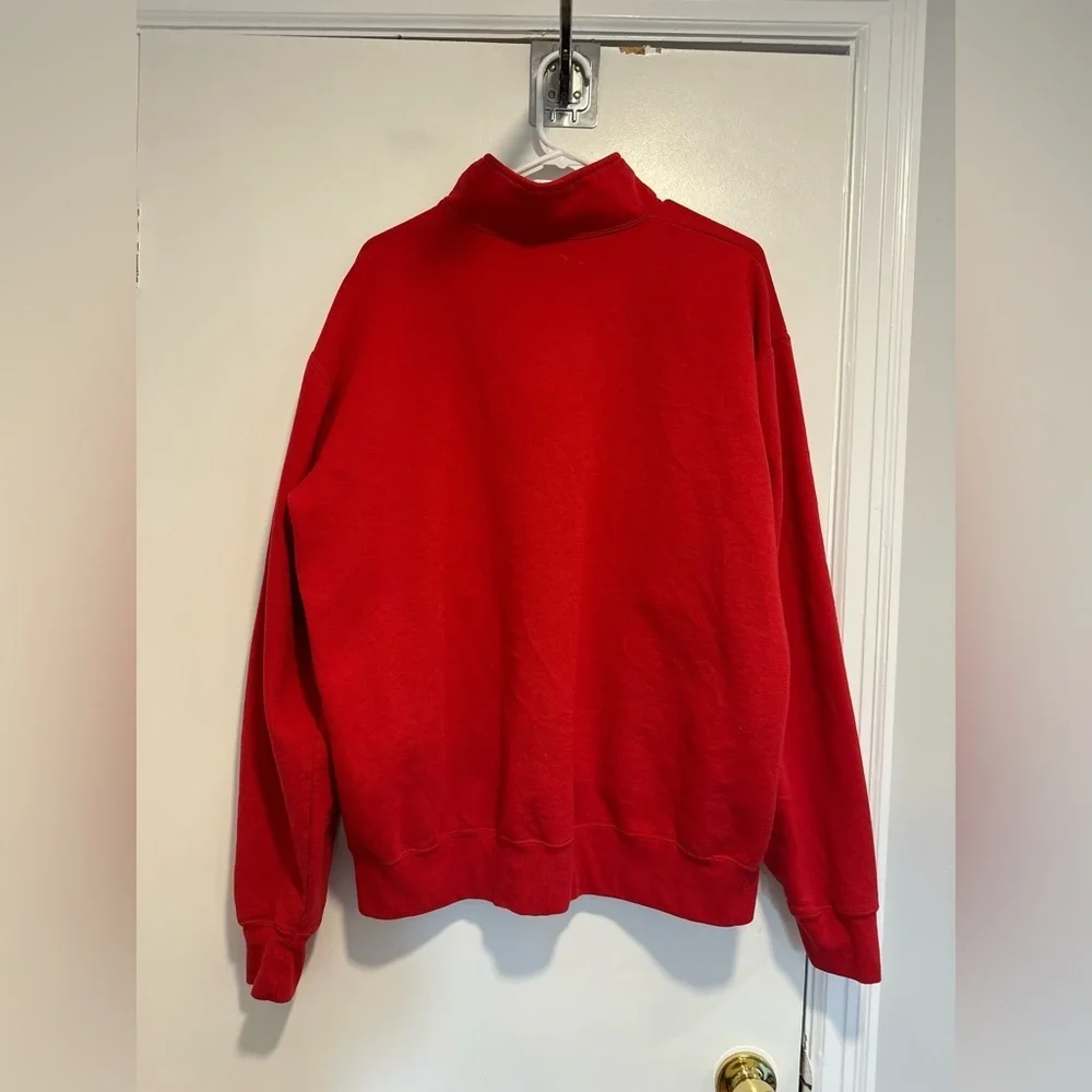 Vintage Y2K Red Champion 1/4 zip Sz:XL Southern Utah University (SUU) T-Birds.